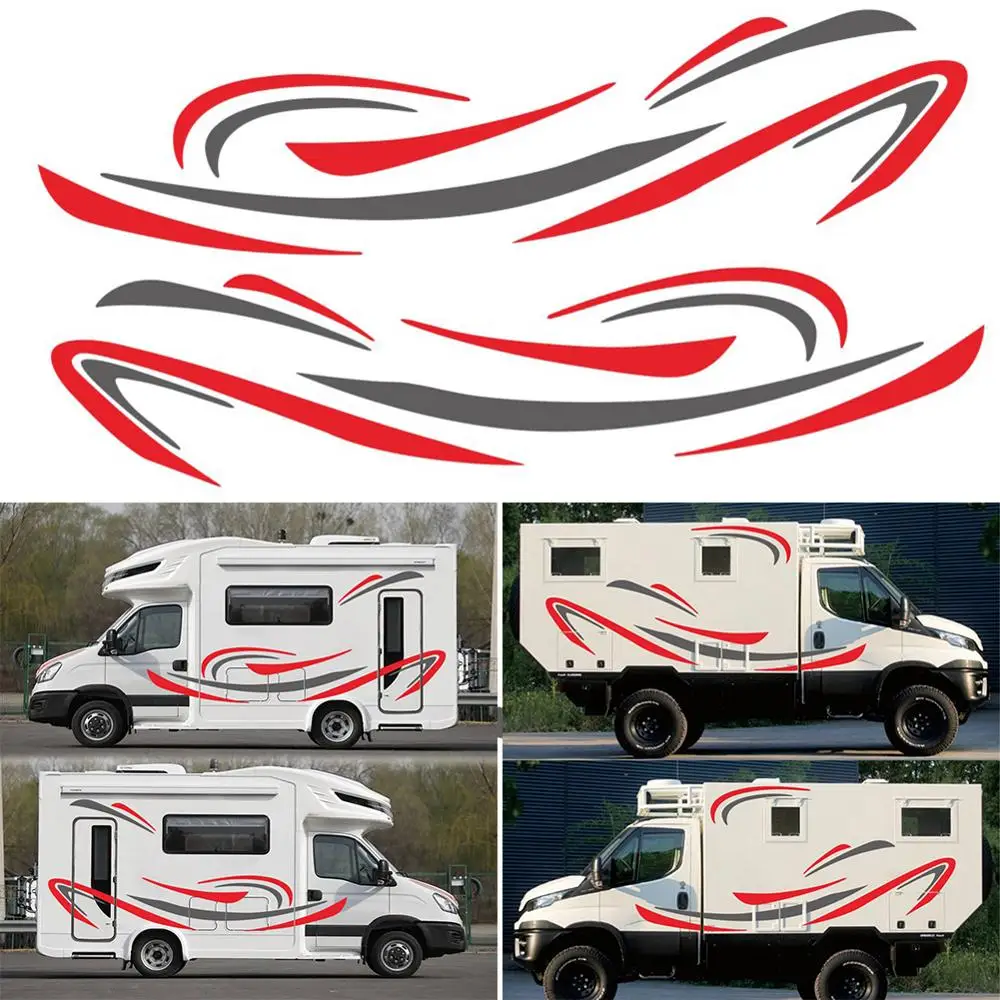 Stripes Graphics KK Vinyl Decals Stickers for Car Caravan Trailer Camper Van Waterproof Sun-resistant 200cm*109cm | Автомобили и