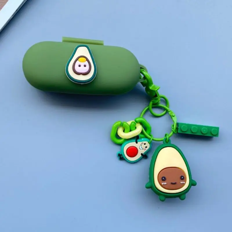 Пылезащитный чехол силиконовый с брелком для Хуа Вэй FreeBuds Honor Flypods Lite Молодежная