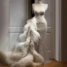 Основные Бисер Иллюзия платье для выпускного вечера с свадебное