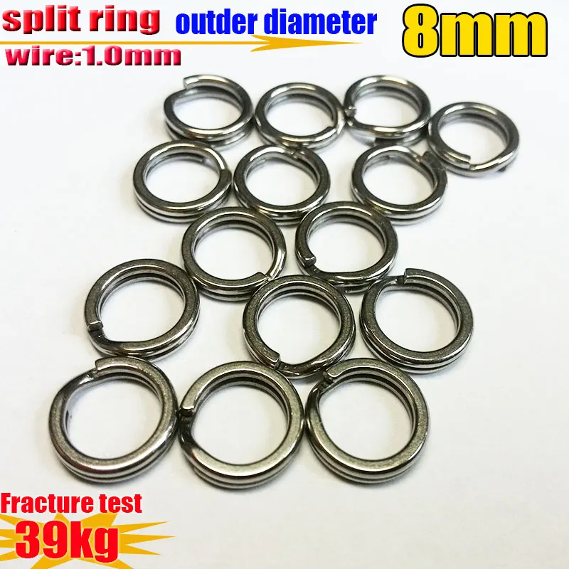 2019HOT рыболовные кольца для ключей Размер wire1.0mm* outderdiameter8mm Кол-во 3000 шт./лот 304 Нержавеющая сталь