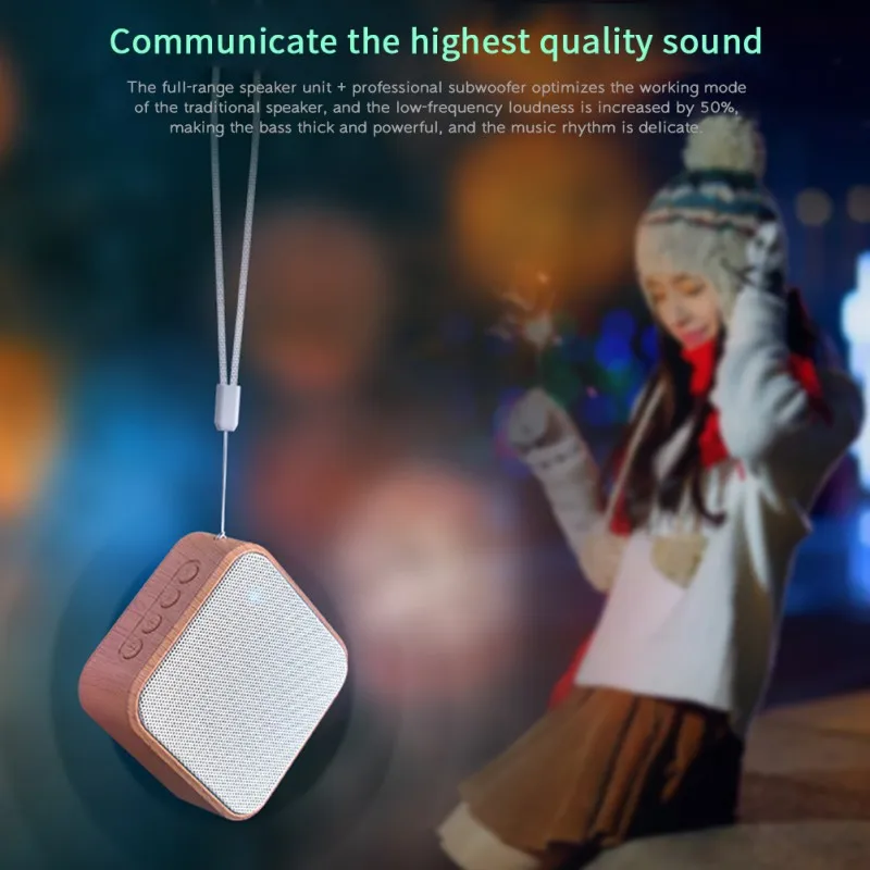 Портативный Мини Бас-Колонка bluetooth маленький динамик Поддержка Micro SD/TF карты/USB Flash 1