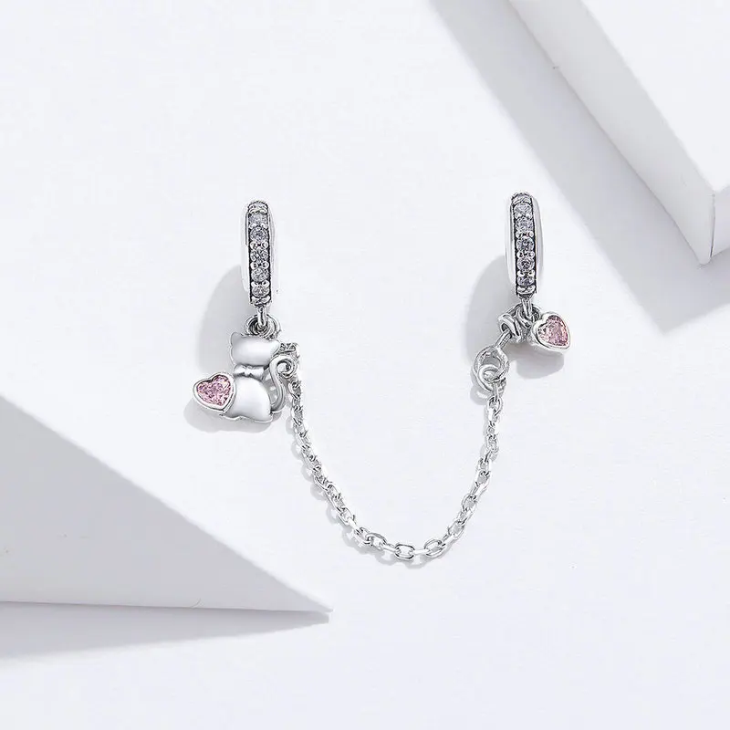 MOWIMO Настоящее серебро 925 пробы Kitty Cat Очаровательные Подвески для бус подходят к