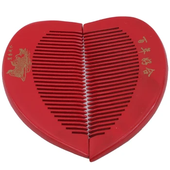 

A Pair Red Heart-shaped Comb Brand Wedding Supplies Romantic Marriage Room Soulmate Closer Hearts Bride Combing Hair Tools
