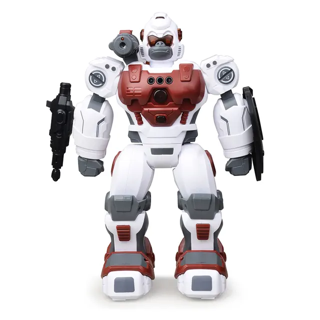 RC Robot Spray Police Robot with Gesture Sensing Automatic Demonstration Singing Dancing Light Spray Birthday Gift for Boys 1