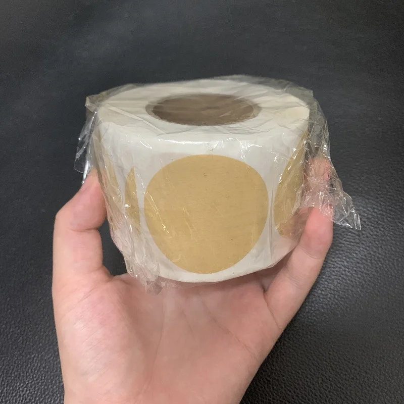 Round Blank Kraft Paper Stickers 100/500PCS 25/38/50mm DIY Gift Package
