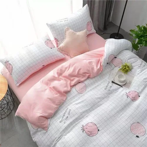 Bedding Set-8 3/4 предмета в комплекте, модная Постельное белье для девочки, милая постельное белье простой Стиль King queen Размеры Постельное белье пододеяльник+ кровать плоский лист+ подушка чехол - Цвет: Bedding Set-8