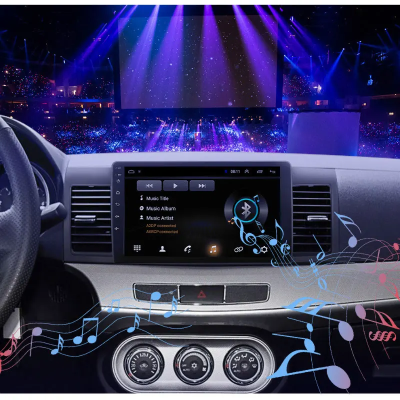 Essgoo Android Центральный Multimidia видео плеер стерео gps навигация Autoaudio 2din Автомагнитола для Mitsubishi Lancer-ex 2010