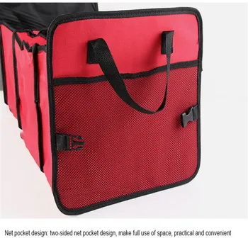 

Universal Car Stowing Tidying Car Trunk Storage Box Extra Large Collapsible Organizer With 3 Compartment Home Car Seat Organizer