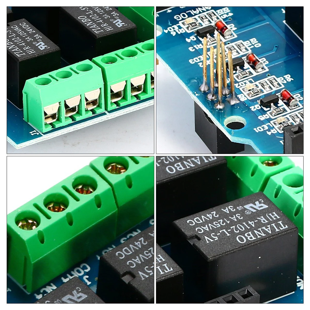 Четырехканальный релейный экран 5 В 4 канальный Релейный модуль для Arduino TE315|Реле| |