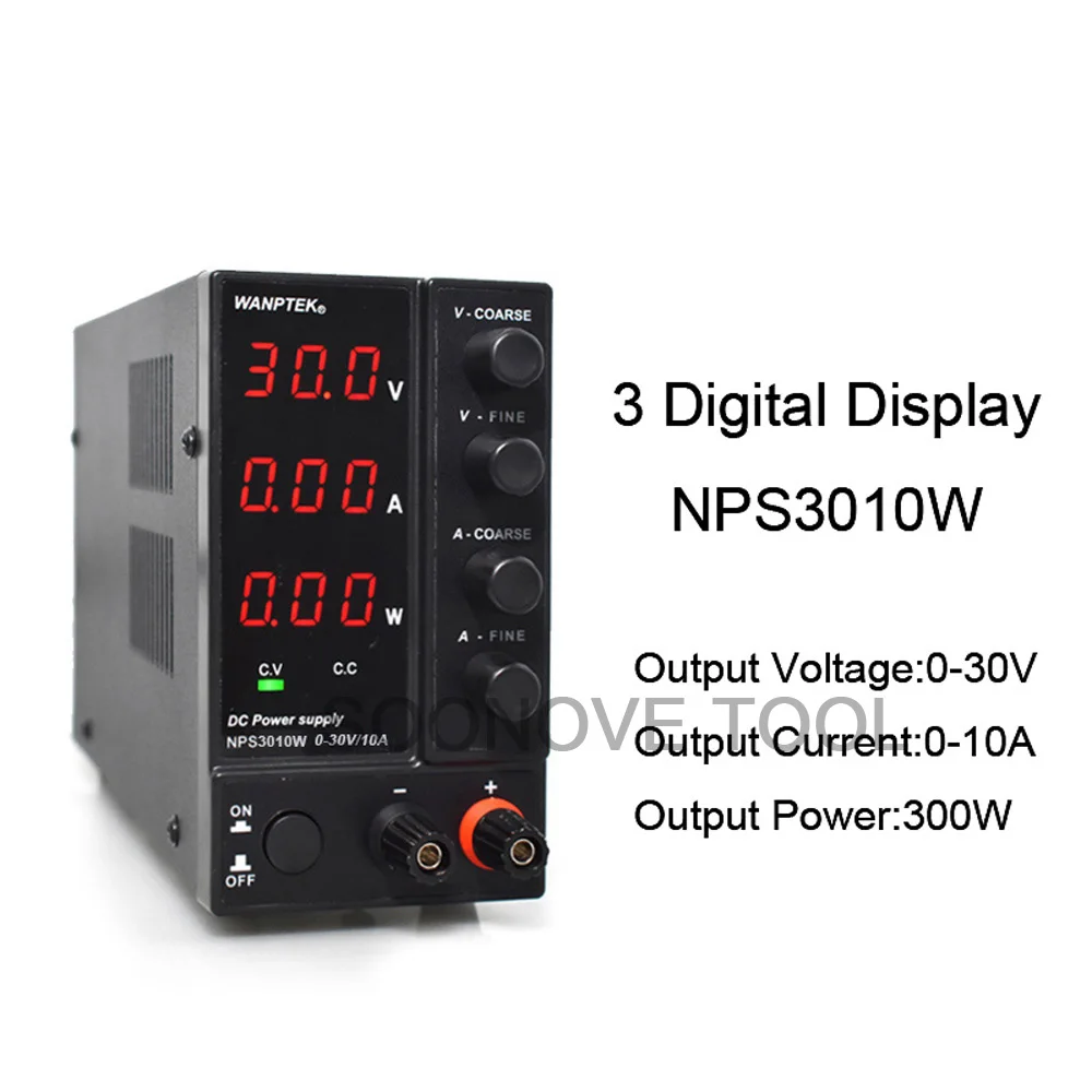NPS3010W NPS306W/605 W/3010 W/1203 W 3 цифровой дисплей мини Импульсный регулируемый источник питания лабораторный Регулируемый тестовый источник питания постоянного тока - Цвет: NPS3010W