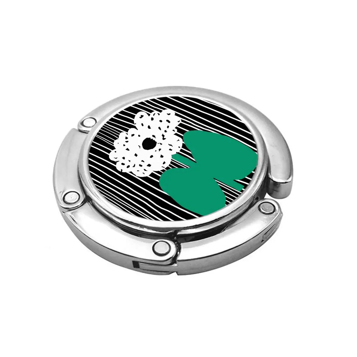 NOISYDESIGNS держатель для кошелька, крючок для сумочки, складная черная полоса, цветочный принт, крючок для вешалки, Настольная вешалка, несколько сумок, аксессуары