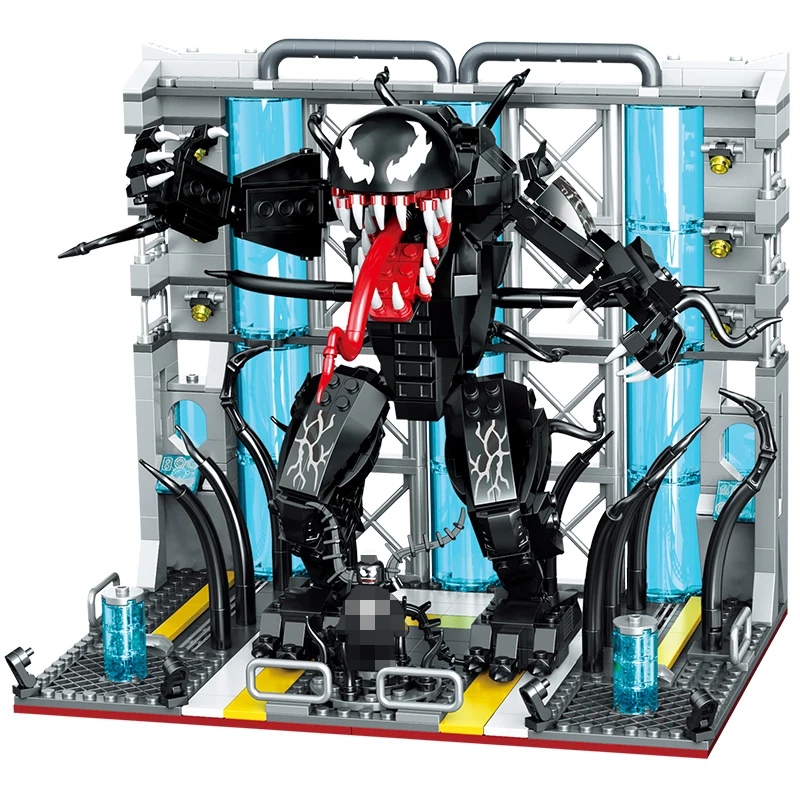 

Venom 816pcs Marvel Action MECH Figures Super Heroes Building Blocks Bricks Spiderman Compatible Toys For Children