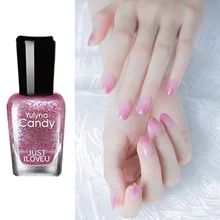 7 мл мерцающий Быстросохнущий длинный прочный ноготь лак для женщин маникюрный Декор градиент телесный Декоративный Лак для ногтей 40 цветов т