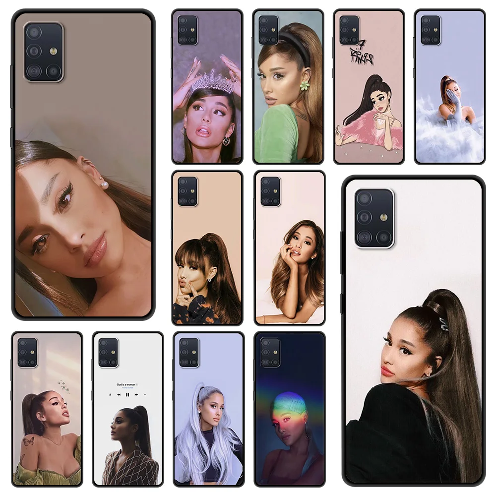 Противоударный чехол Ariana G-Grande для Samsung A51 A71 A21S мягкий черный A01 A11 A31 A41 M31 |