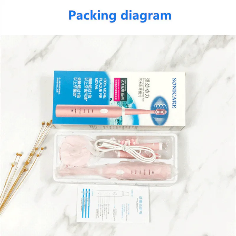 Electric Toothbrush Sonic Wave Rechargeable Top Quality Toothbrush Head Replaceable Whitening Tooth brush10 Brush Head Electric Toothbrush Sonic Wave Rechargeable Top Quality Toothbrush Head Replaceable Whitening Tooth brush10 Brush Head