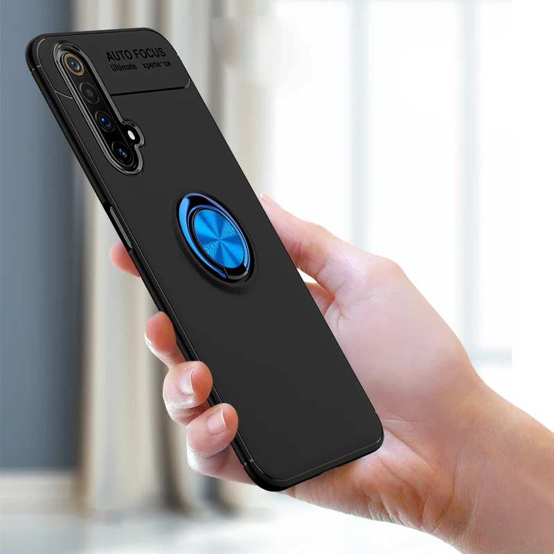 

Realme X50 5G RMX2051 Case Luxury Finger Ring Holder Stand Soft TPU Case For Realme X50 Pro 5G Fundas