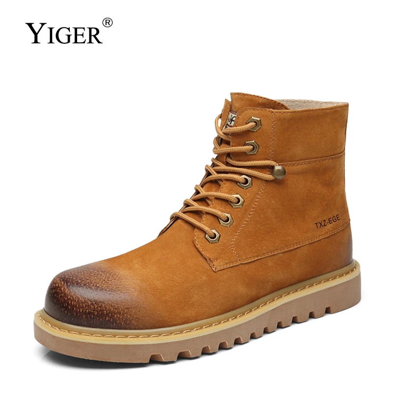 YIGER New Men martins boots Pig suede autumn winter man casual boots lace-up tooling shoes male desert boots ankle boots 0376 YIGER New Men martins boots Pig suede autumn winter man casual boots lace-up tooling shoes male desert boots ankle boots 0376