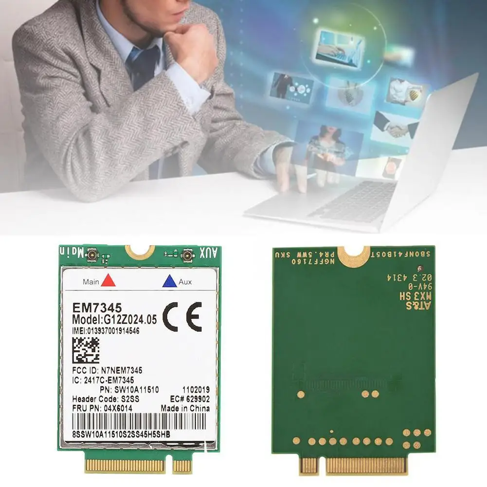 Беспроводная сетевая карта для ноутбука lenovo EM7345 LTE 4G, модуль FRU: 04X6014 T450 X250 X240 T440 L440 X1