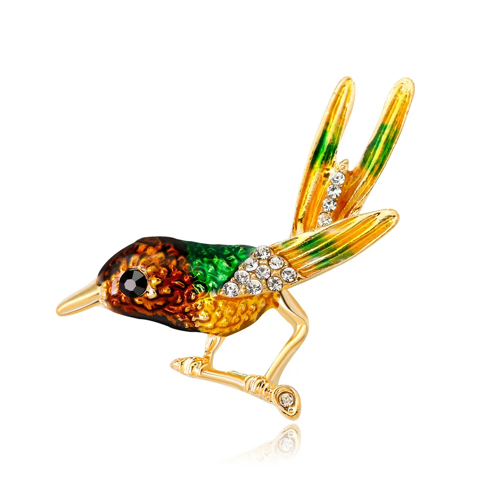 

Natural Simple Fashion Bird Brooch Dress Collocation Accessories Color Oil Drop Delicacy Animal Brooch Danby