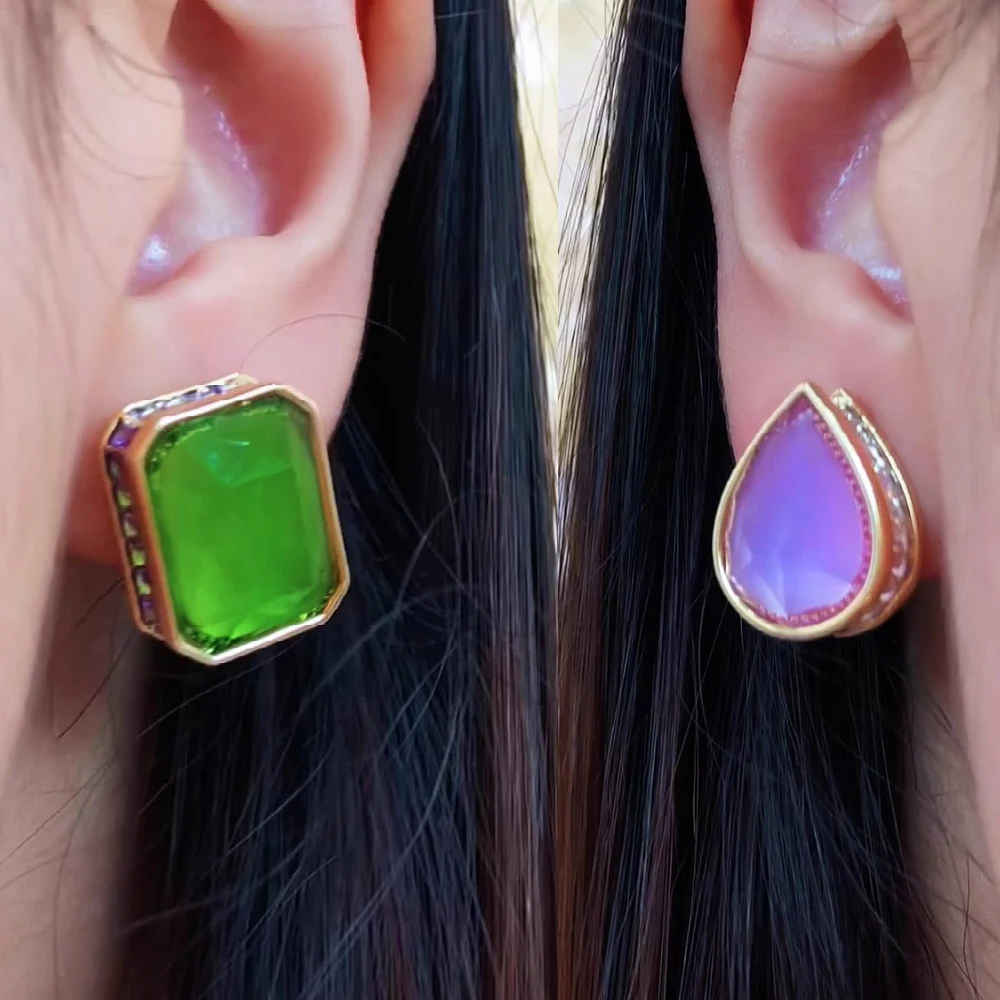 

missvikki New Trendy Square Water Drop Earrings For Women Bohemian Earrings Geometric 2022 Brincos Female DIY Fashion Jewelry