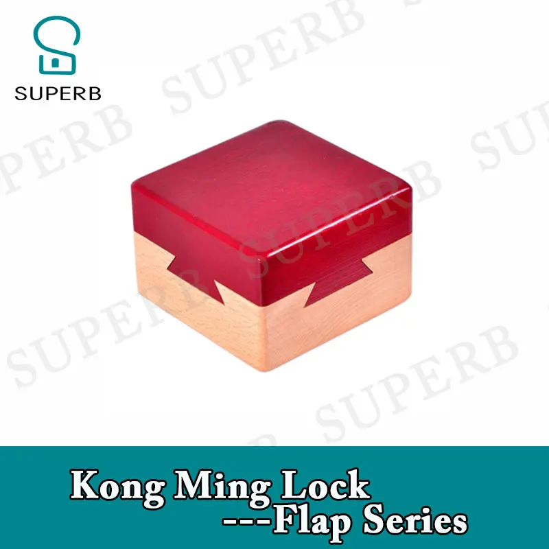 Superb escape room props Kong Ming Lock Flap Series spare secret box for real life game prop open the wooden box to find clue