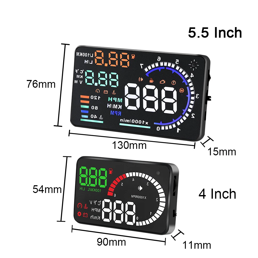 ڵ  ÷ ӵ   OBD2 HUD, 5.5 ġ A8 LED  ,  溸   , 4 ġ X6