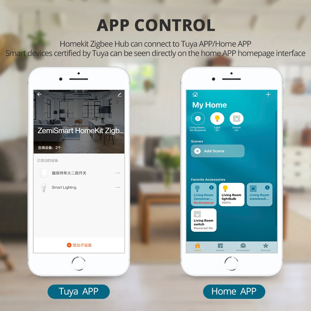 Trabalhar com Apple Controle de Voz Zemismart Zigbee Homekit Casa App Ligação Tuya Dispositivos Inteligentes Siri Homepod Ponte Hub - Image 3