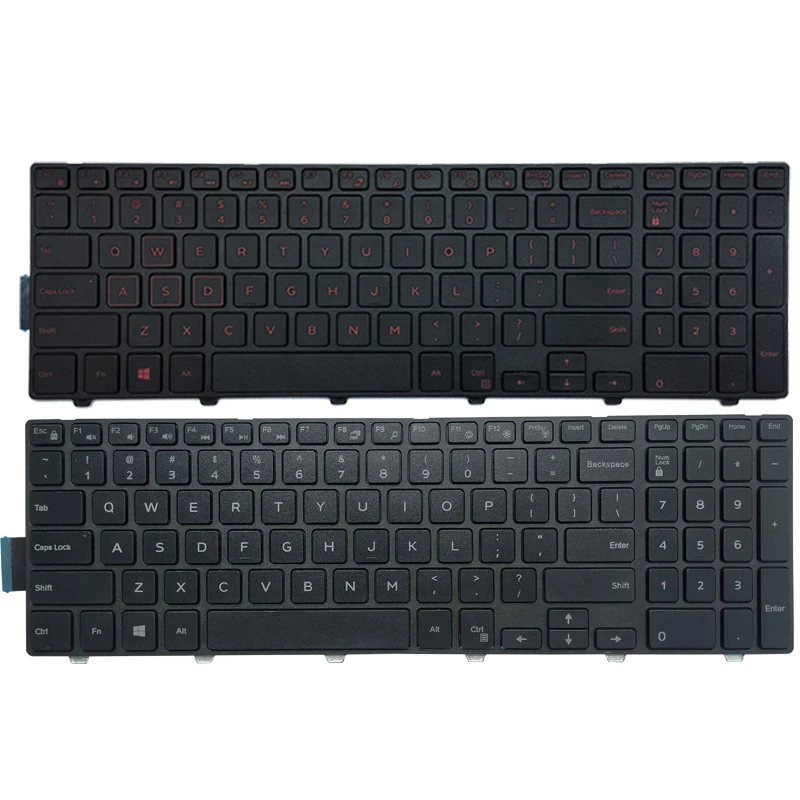 Teclado do Portátil dos Eua para o Dell Inspiron 15 5000 5551 5552 5555 5566 5557 5558 5559 P51f P39f Laptop Teclado Inglês Novo