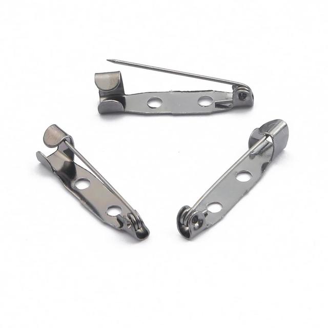 15 20 25 30 35mm 5 Colors Brooch Clip Base Pins Blank Safe Lock Brooch Pin Base For DIY Jewelry Making Findings