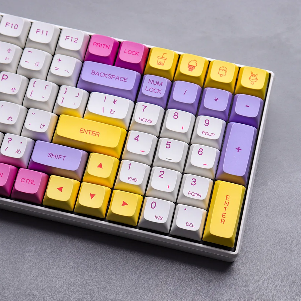 Ice Cream Keycaps XDA Profile 136 Keys PBT DYE-SUB For MX Keyboard