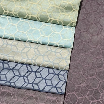

12 Colors Contemporary Jacquard Woven Small Hexagon Cloth Sofa Pillow Bedding Upholstery Fabric 140cm width sell by meter