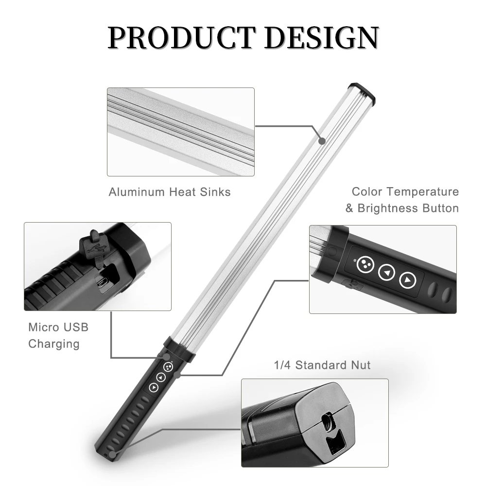 Bastão de Luz Cabo de Preenchimento Sabre de Luz para Festa Espada com Estrela Tiro ao ar Fotografia Fria Anel Macio Vídeo Portátil Livre Led Rgb - Image 5