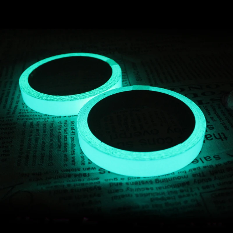 1Pc Glow Tape Safety Sticker Luminous Safety Warning Luminous Tape Stage Stickers Home Decor Party Supplies Decorative Warning