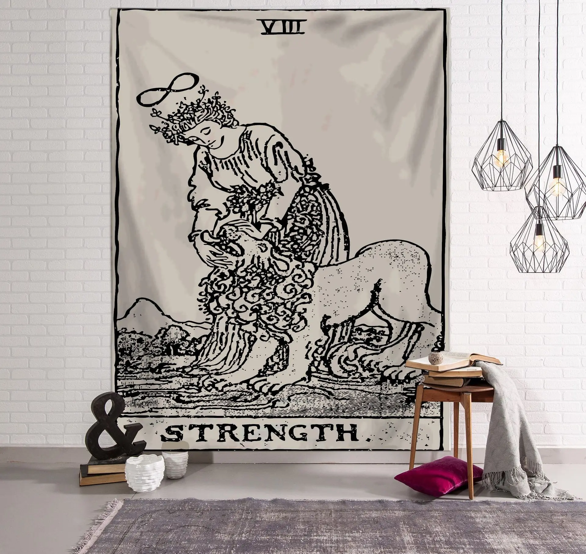 

Large Retro Religious Tarot Card Print Hanging Tapestry Wall Decor Art Bed Living Room Decoration Party