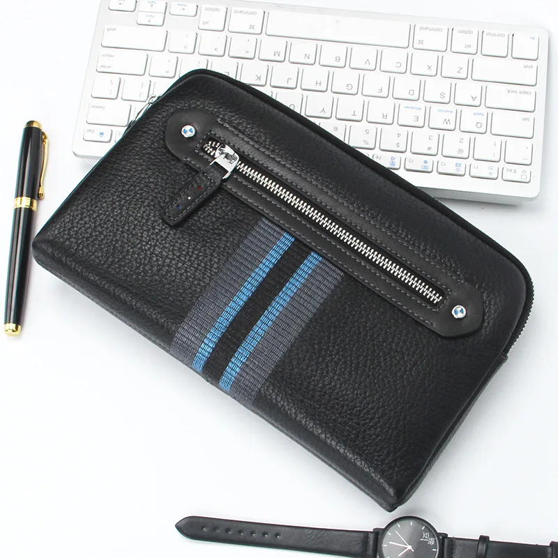 

Hot Selling Genuine Leather Clutch Bag Full-grain Leather MEN'S Handbag Large Capacity Briefcase Men's Casual Fashion Soft Leath
