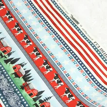 Однотонная хлопковая ткань с рисунком дома, дерева, коровы, ручная работа, одежда для детей, хлопок, CR-253