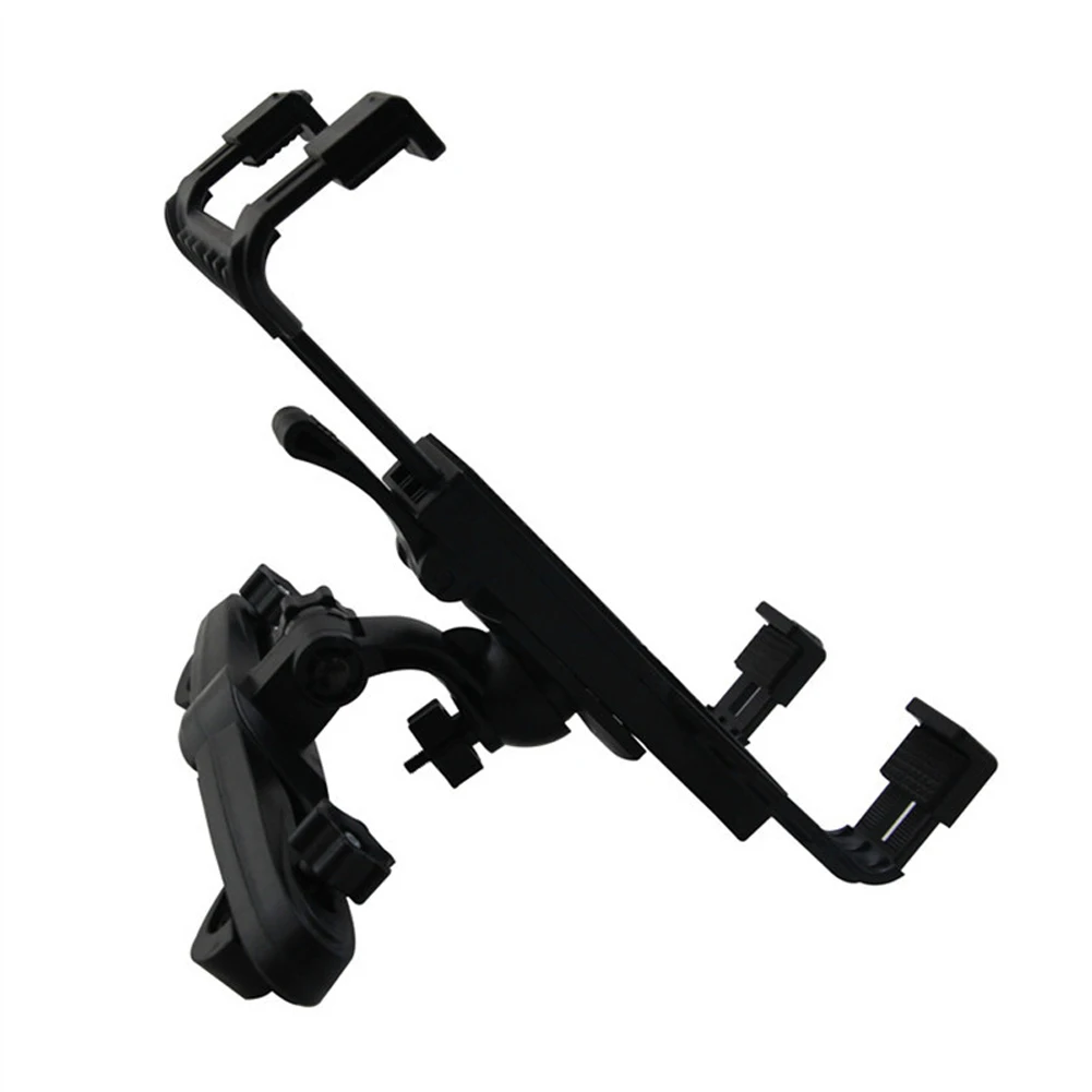 

Car 360 Degree Rotation Anti Slip Easy Install Tablet Holder Clip On Portable ABS Headrest Support Universal Durable Black Mount