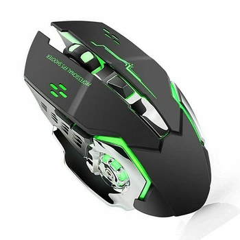 

For Laptop PC 1pc 1800DPI Wireless Silent Optical Mouse Rechargeable Backlight Gaming Mice with USB Receiver Pohiks