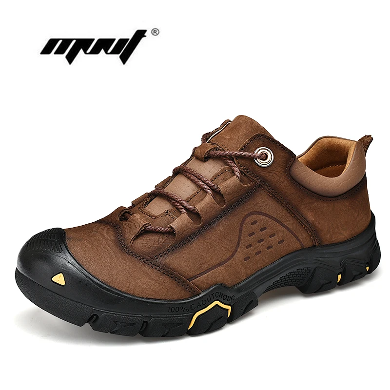 

New Natural Leather Men Boots Handmade Top Quality Autumn Ankle Boots Plus Size Lace Up Casual Outdoor Boots Men
