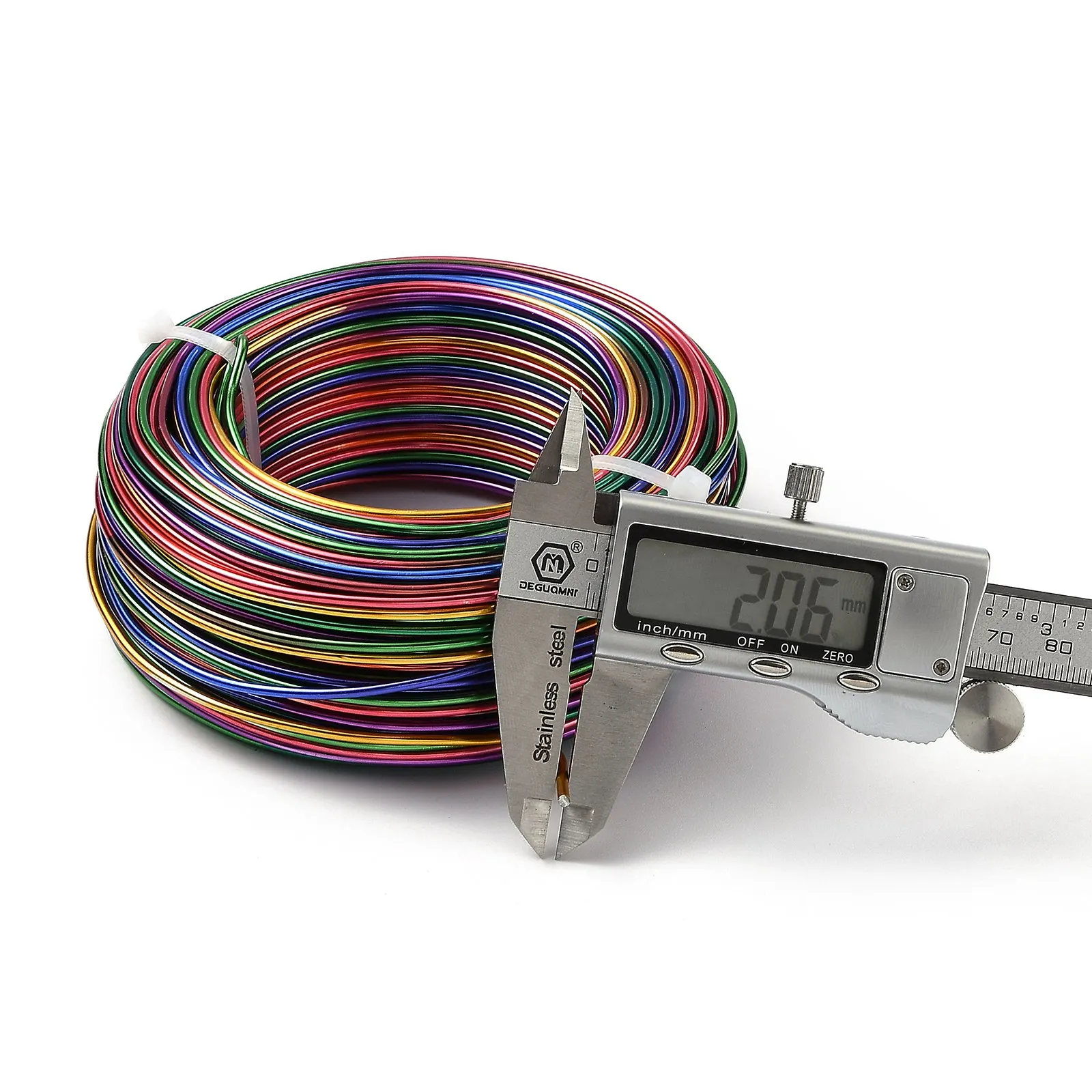 58M 2mm Colorful Round Aluminum Wire Metal Craft Wires For Handmade DIY Beading Bracelet Earring Jewelry Making Findings