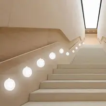 Светодиодный маленький ночной подвесной светильник индукции круглый потолочный светильник для Кухня Кабинета шкафа