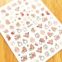 Newest Green frog 3D Self Adhesive Back Glue DIY Decal Decoration Tools Nail Stickers TSC 527 2