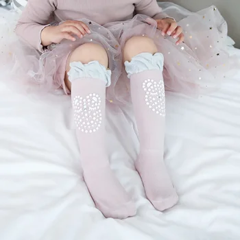 

baby girls socks Cute Socks Cartoon Design Anti-slip Cotton Long Socks Party Infant Soft Crib Leg Warmer