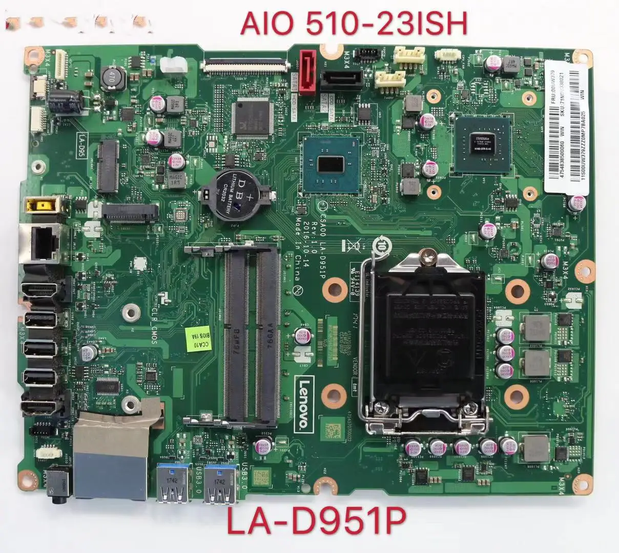 LA-D951P для aio 510-23ish lenovo placa-mau fru: 00uw378 00uw379 com 940 m x 2g gpu test ok