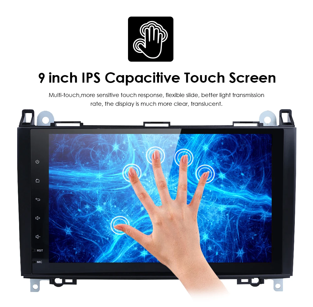 Perfect 2din Car AutoRadio GPS Head unit for Mercedes Benz B200 A B Class W169 W245 Viano Vito W639 Sprinter W906 Android 9.0 PX5 4G+64G 14