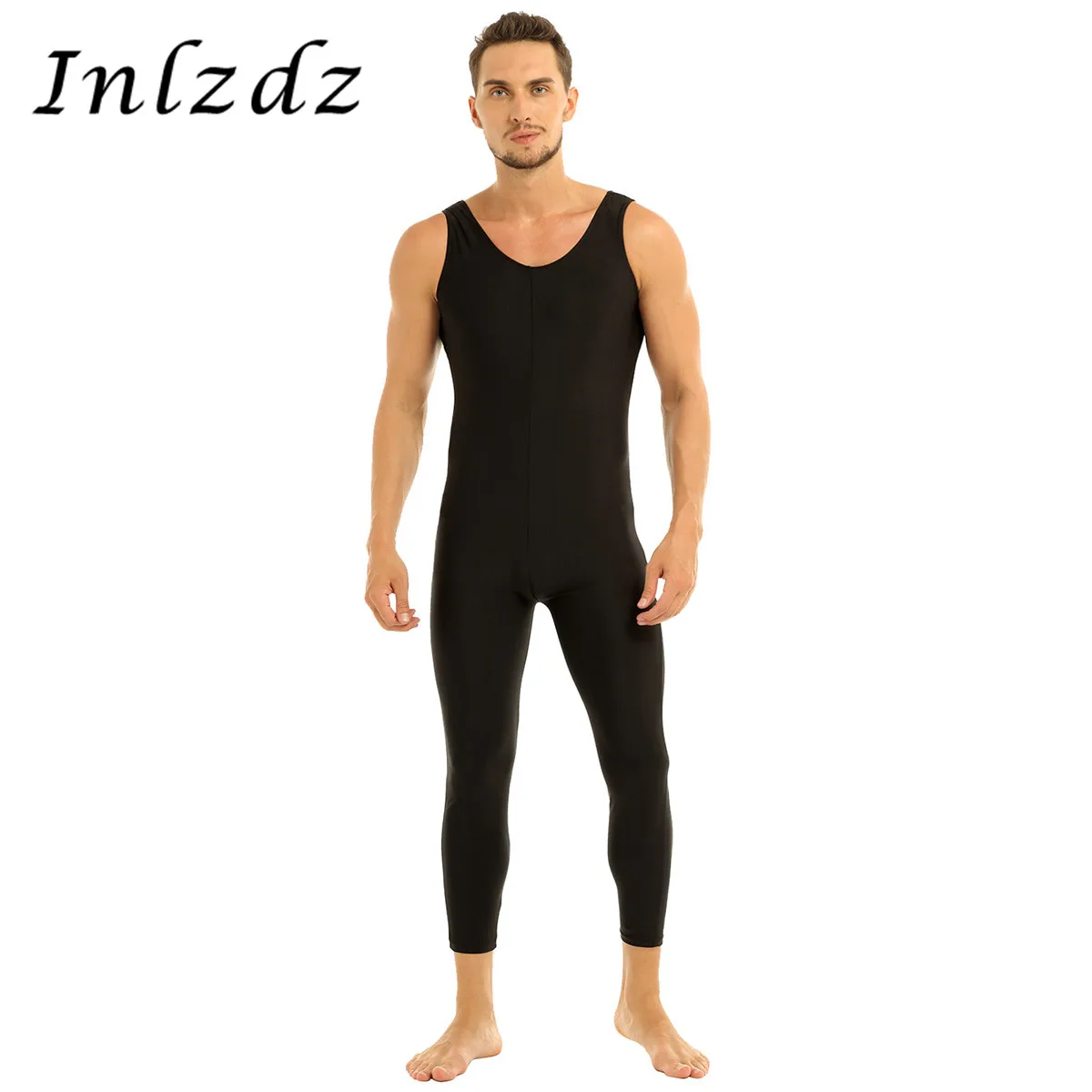 

Mens Ballet Leotard Unitard Tight Bodysuit for Dancing Scoop Neck Skin-Tight Vest Male Gymnastics Ballet Leotard Dancewear