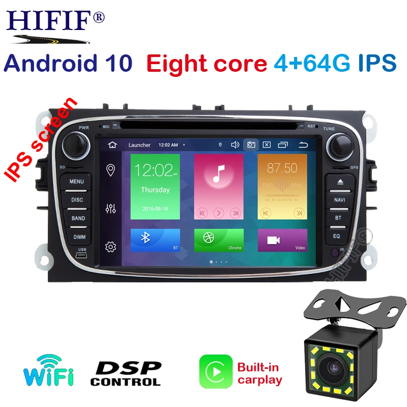 PX5 Carplay DSP IPS экран 4G android 10 2 din Автомобильный мультимедийный плеер для FORD FOCUS Mondeo S MAX