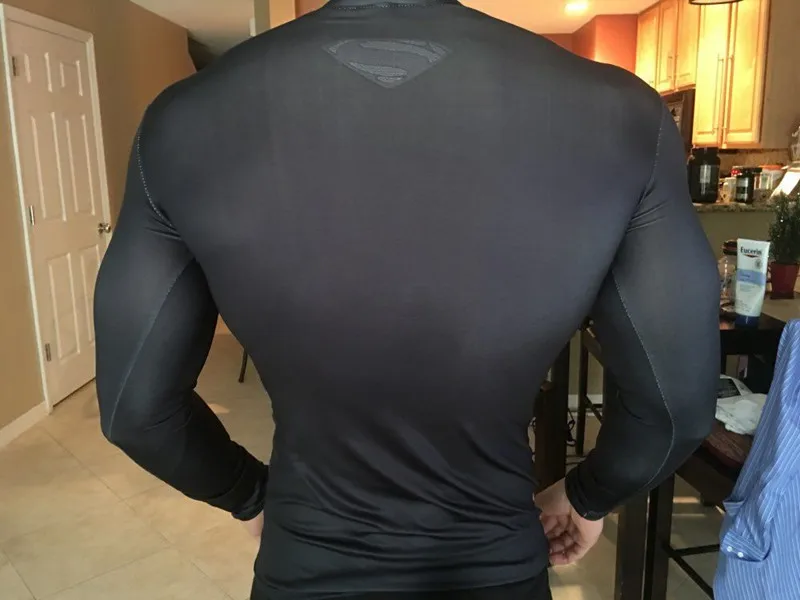 Черная пантера Мужская 3D футболка сжатия Бег Спортивная рубашка с длинным рукавом для мужчин тренажерный зал одежда Топ для кроссфита быстросохнущая Рашгард