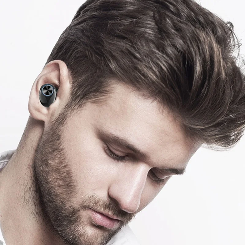 Мини беспроводные наушники Bluetooth гарнитура с шумоподавлением наушники стерео наушники с микрофоном зарядная коробка для IPhone huawei