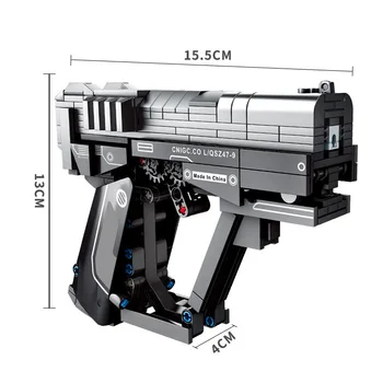 

364 Pcs DIY Building Blocks Toy Machine Gun Miniature Toy Pistol Gun Minifigures Creative Fun Gift Toys for Boys Girls Children
